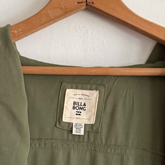 Billabong Green Utility Jacket with Cinched Waist - Picture 3 of 9